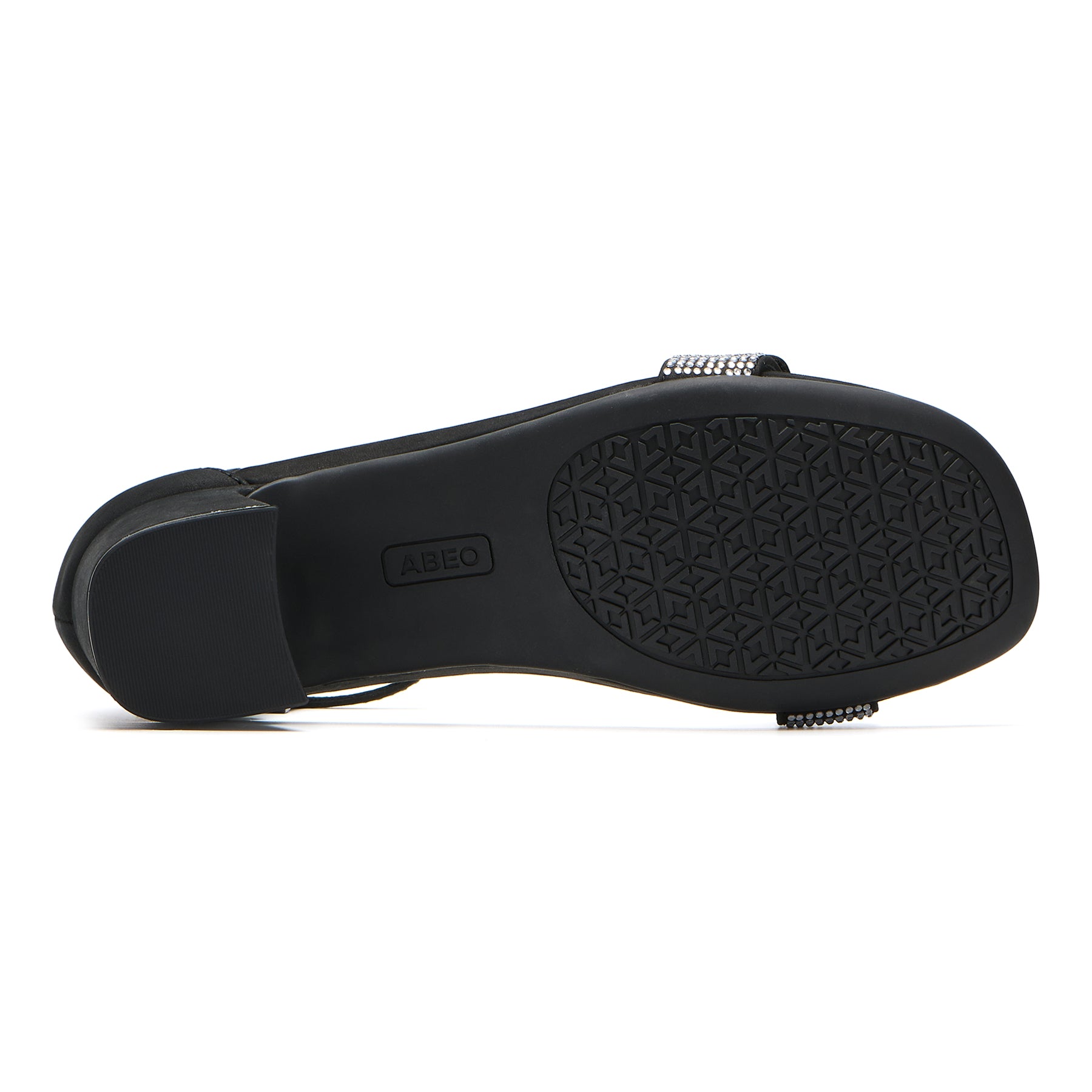 Abeo Avenue Black Sparkle Strap Sandals - Comfortable & Stylish Women's Shoes for Casual Wear, Parties & Everyday Outfits