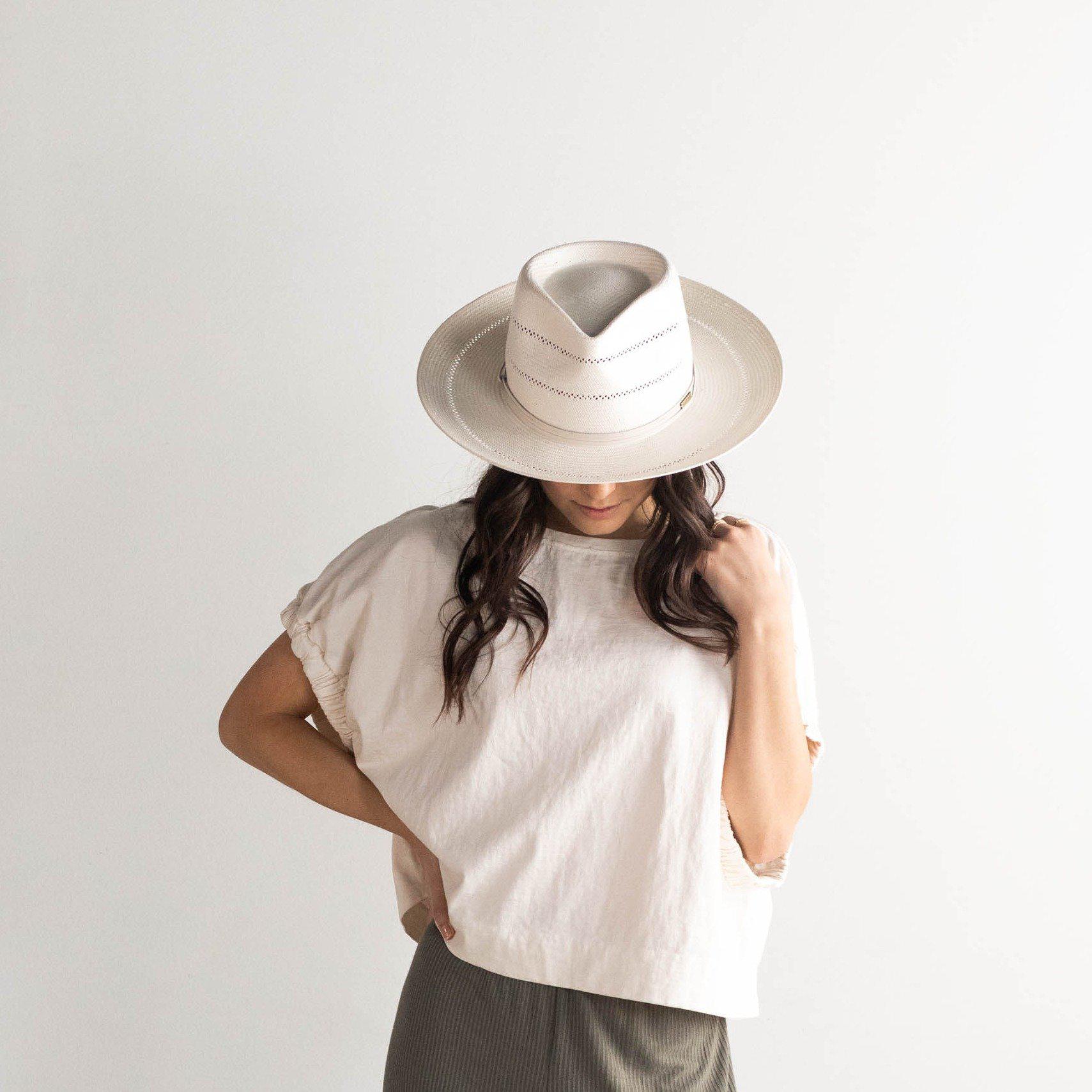 Arlo Rancher Fedora Straw Hat for Men & Women - Western Cowboy Hat with Wide Brim - Sun Protection Outdoor Hat for Hiking, Gardening, and Country Music Festivals