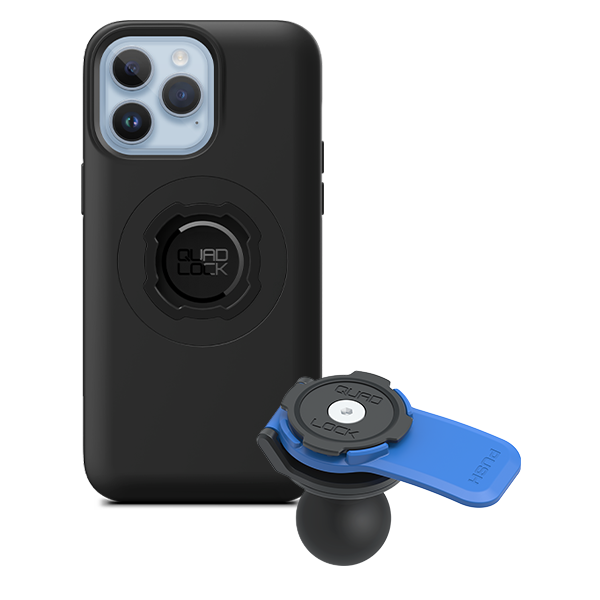1 Ball Motorcycle Phone Mount Kit - Universal Adjustable Handlebar Holder for iPhone & Smartphones - Perfect for GPS Navigation & Hands-Free Riding