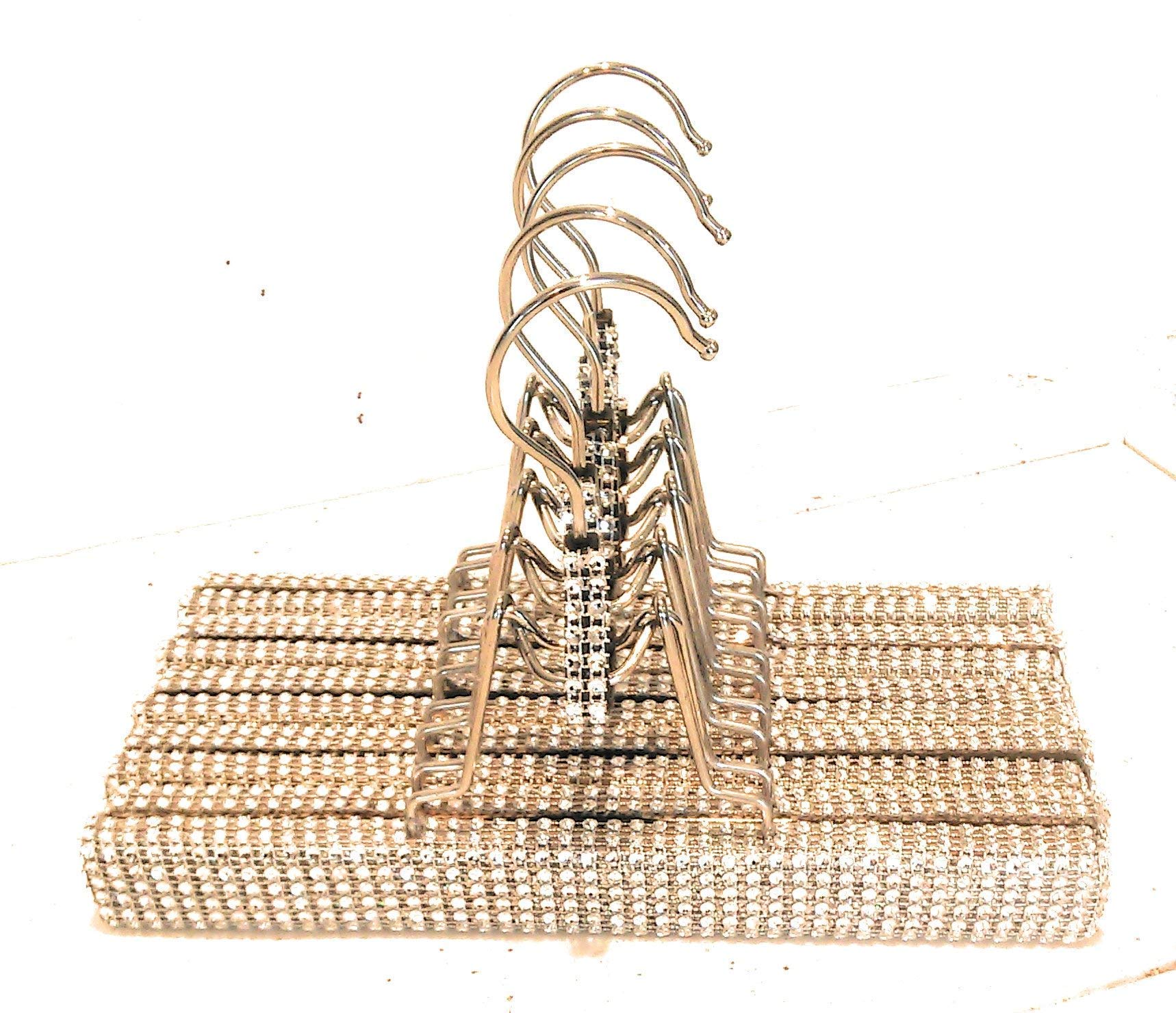 10 Pack Gold Women's Pants Hangers - Space Saving Closet Organizers for Trousers, Slacks & Jeans - Perfect for Home, Closet & Laundry Room Organization