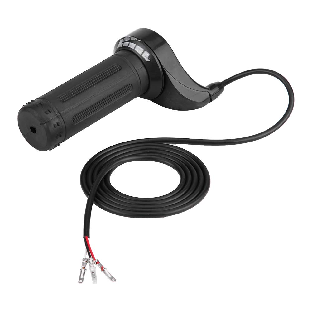 Universal Motorcycle Throttle Grip - 3-Wire Electric Scooter Twist Speed Accelerator, Durable Plastic Black for Enhanced Riding Experience on Motorcycles and E-Scooters
