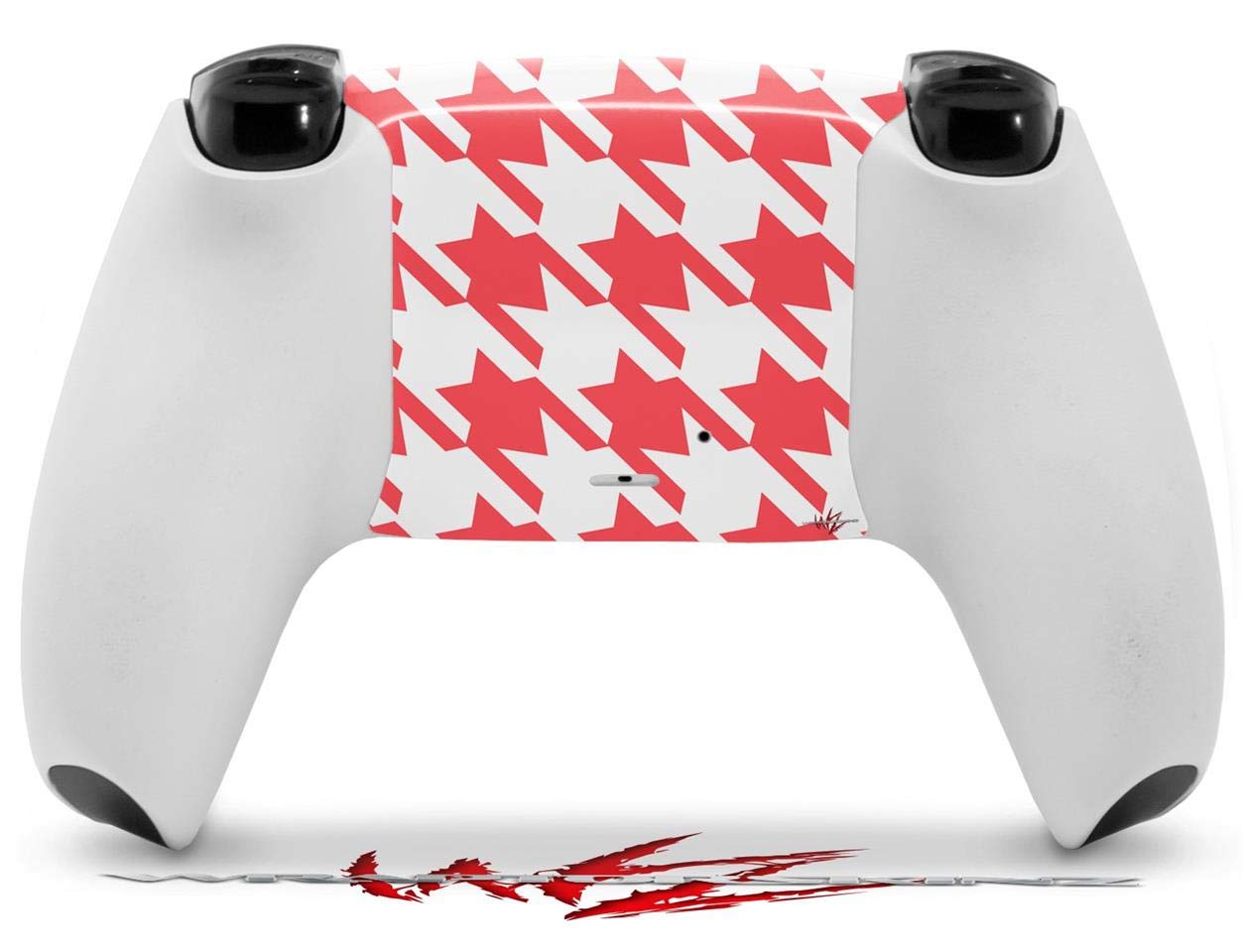 Sony PS5 DualSense Skin Wrap - Houndstooth Coral for Gaming Protection