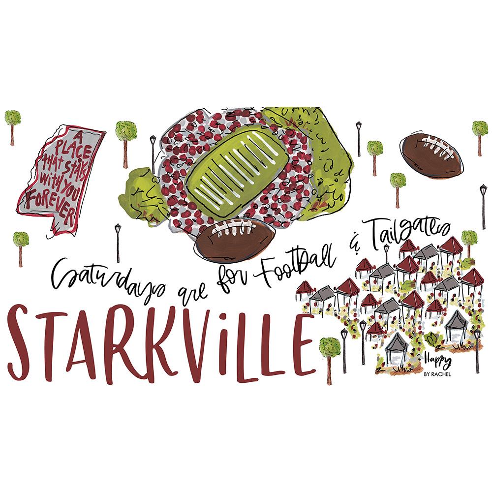 24oz Saturdays in Starkville Party Cup - Insulated Stainless Steel Tumbler for Tailgating, BBQs & Outdoor Events