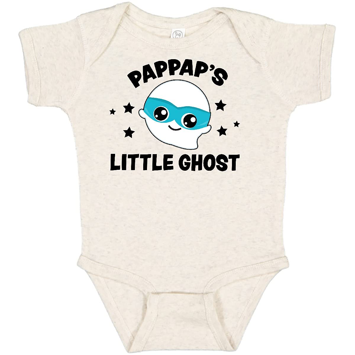 Inktastic Cute PapPap's Little Ghost with Stars Baby Bodysuit - Soft & Comfortable Infant Onesie for Halloween, Birthday & Family Photos | Perfect Gift for Newborns & Toddlers