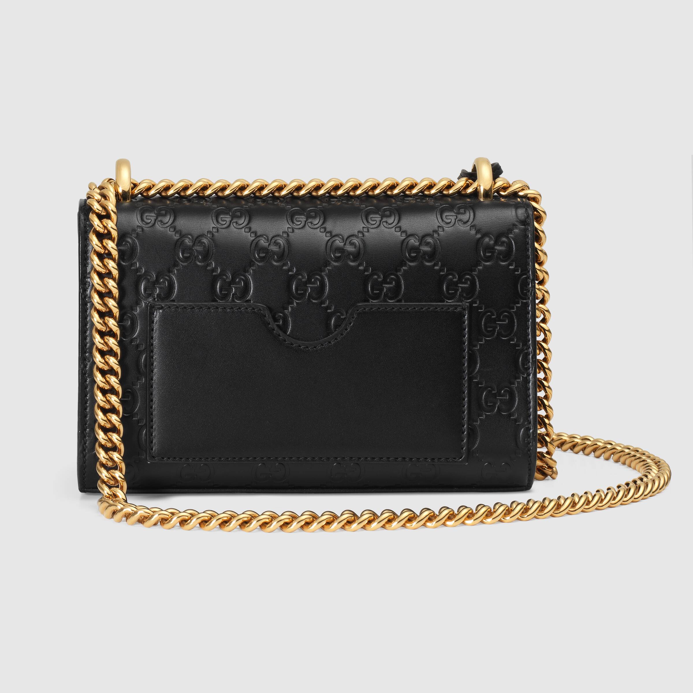 Gucci Padlock Small Signature Shoulder Bag for Women - Black Leather Crossbody Purse | Perfect for Work, Travel & Evening Events