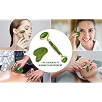 Finalize Ice Roller for Face Massager - 100% Natural Jade & Gua Sha Stone Facial Massager for Anti-Aging, Skin Tightening & Glow Enhancement | Reusable Ice Treatment for Clear Skin | Perfect for Morning Routine, Post-Workout Recovery & Spa Night (Blue Stone)