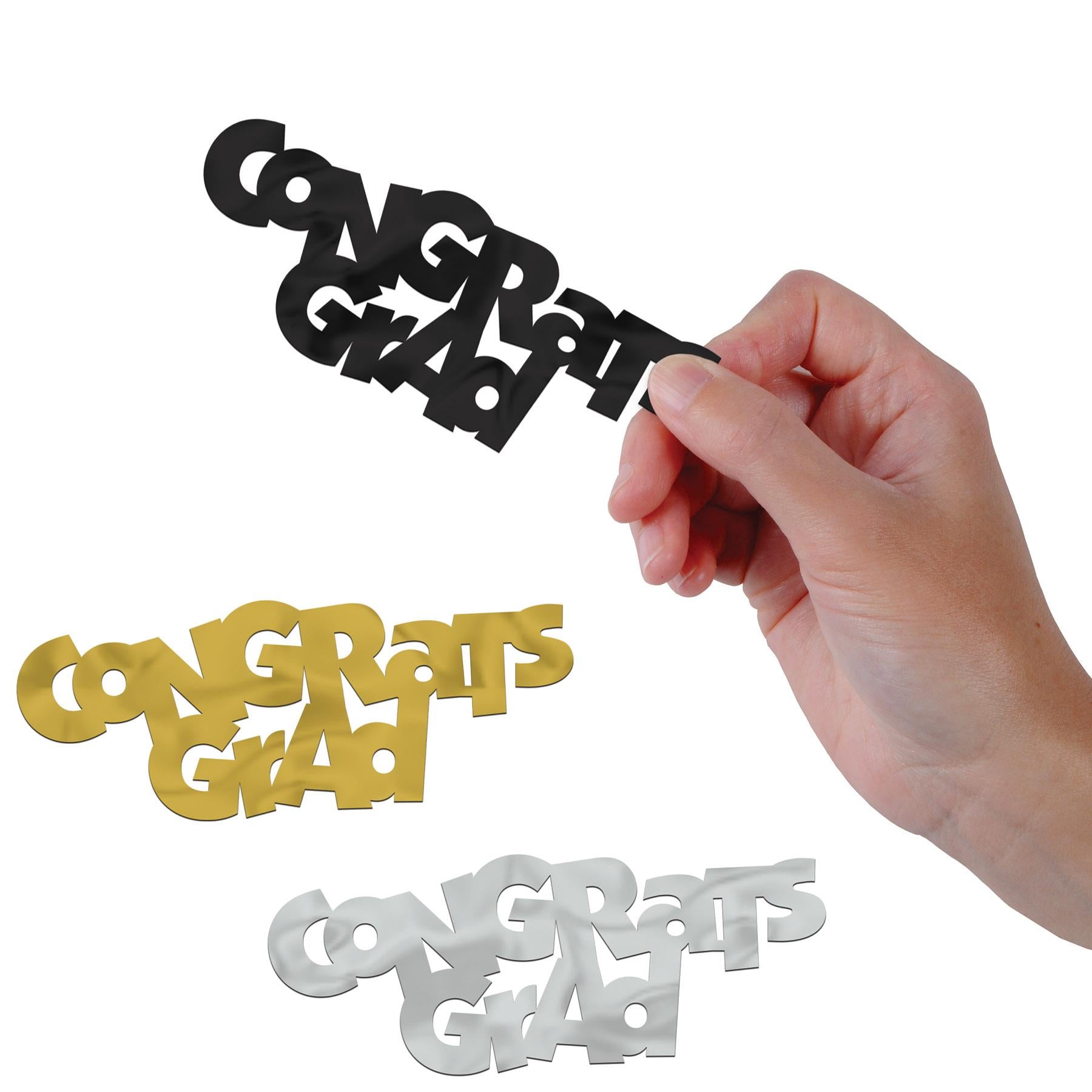 12 Pack Beistle Jumbo Congrats Grad Graduation Party Confetti - Colorful Celebration Decorations for Graduation Ceremonies, Parties & School Events