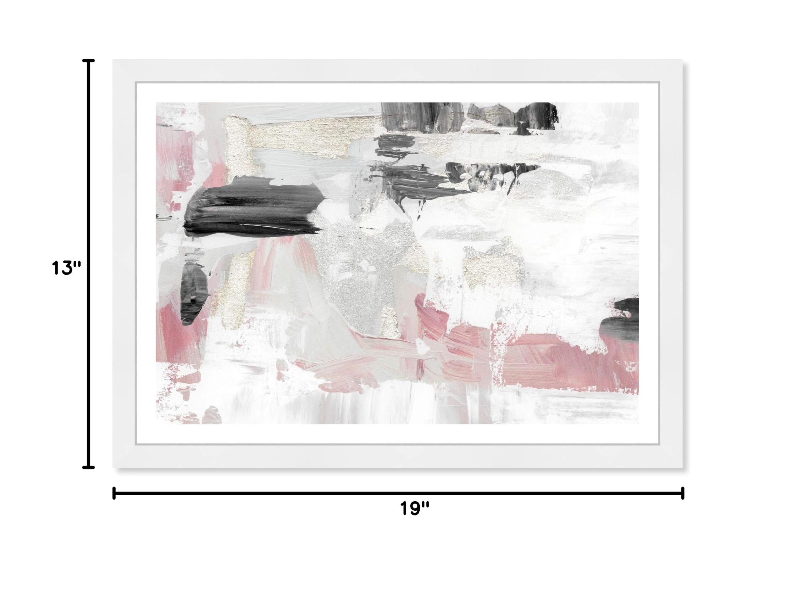 Abstract Framed Wall Art Prints 'Blush Rose Dream' Painting - Modern Home Decor for Living Room, Bedroom & Office | Large Canvas Artwork for Contemporary Interior Design