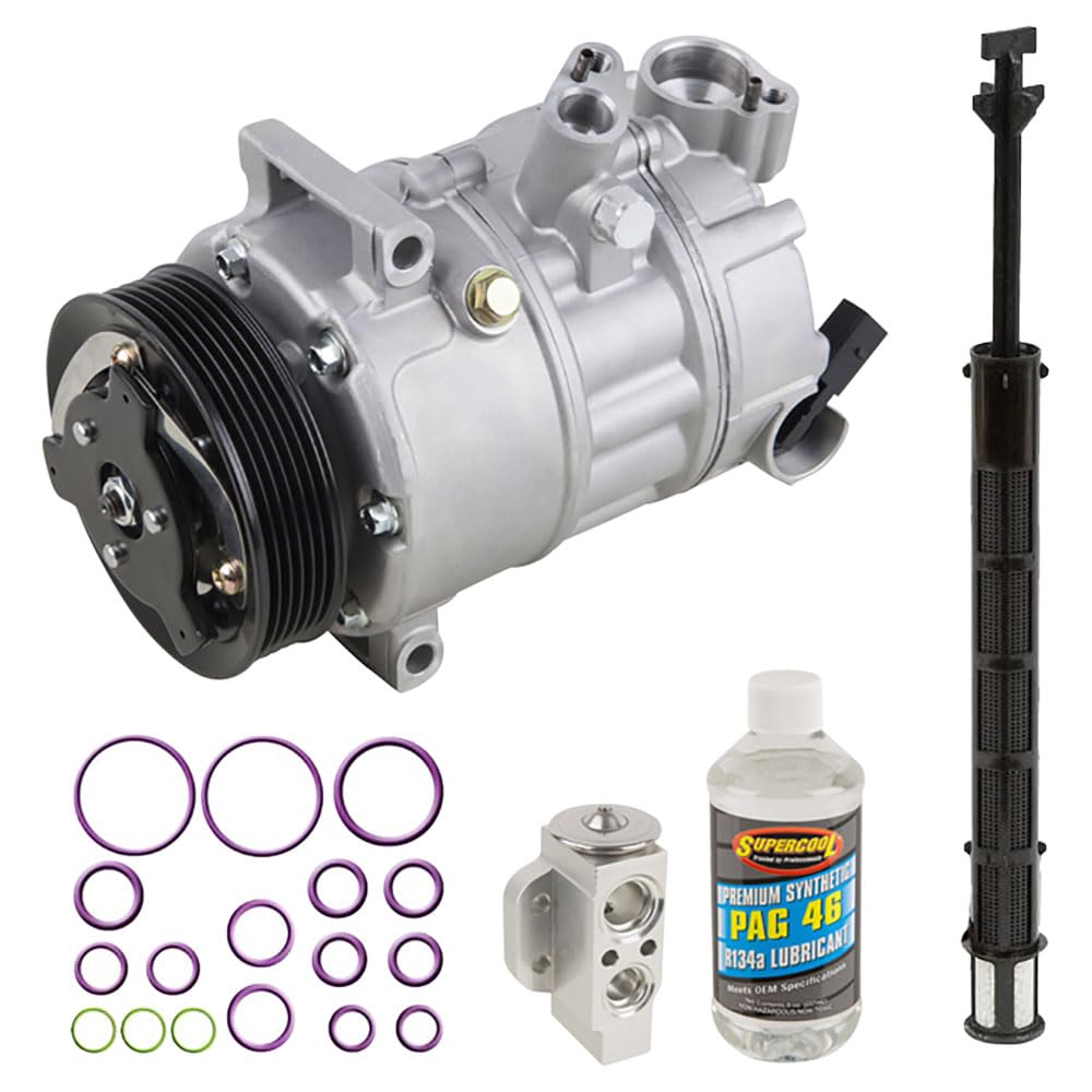 Volkswagen VW Passat & CC AC Compressor & A/C Kit with Drier Filter, Expansion Valve, PAG Oil & O-Rings - BuyAutoParts 60-81526RK - Perfect for AC System Repair & Maintenance