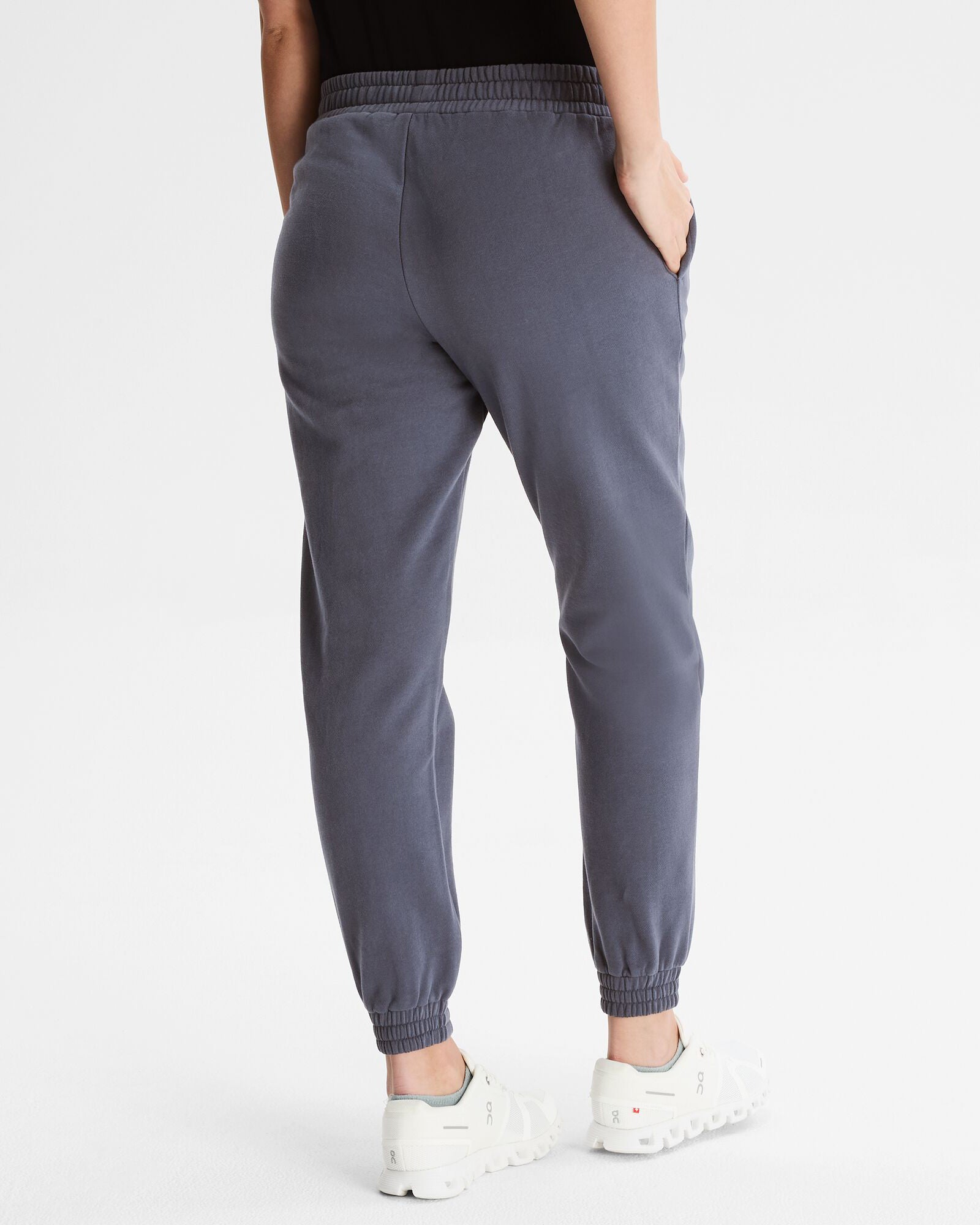 Women's Heritage Logo Slouchy Lightweight Jogger Pants - Mid Navy | Comfortable Lounge & Casual Wear for Everyday Use