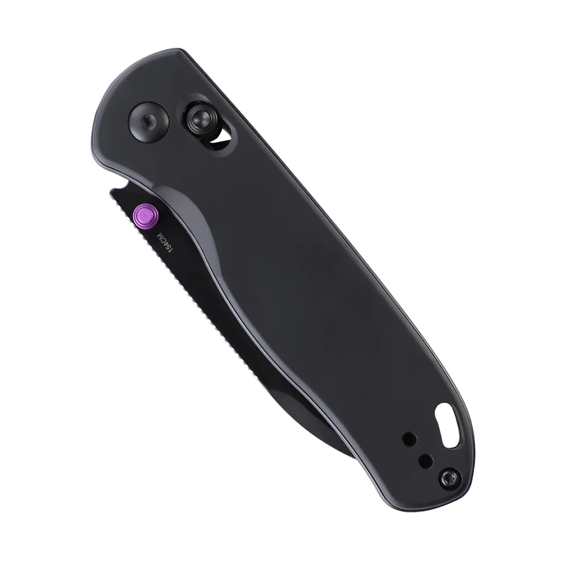 Kizer V3619C2 Vanguard Drop Bear Clutch Lock Folding Knife - Black Plain Blade & Black Aluminum Handles - EDC, Camping, Survival, Outdoor Activities