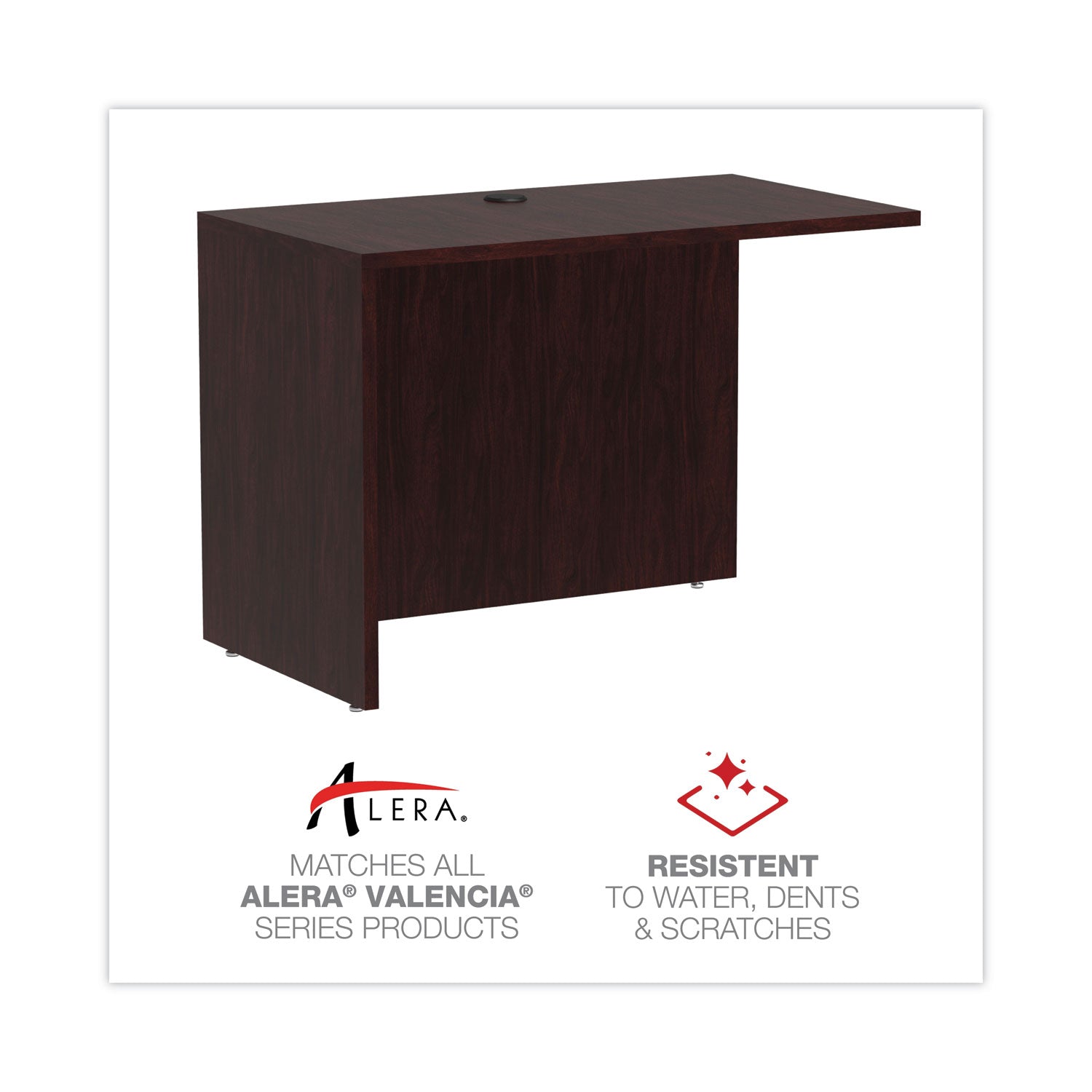 Alera Valencia Series Reversible Return/Bridge Shell Office Chair - 42