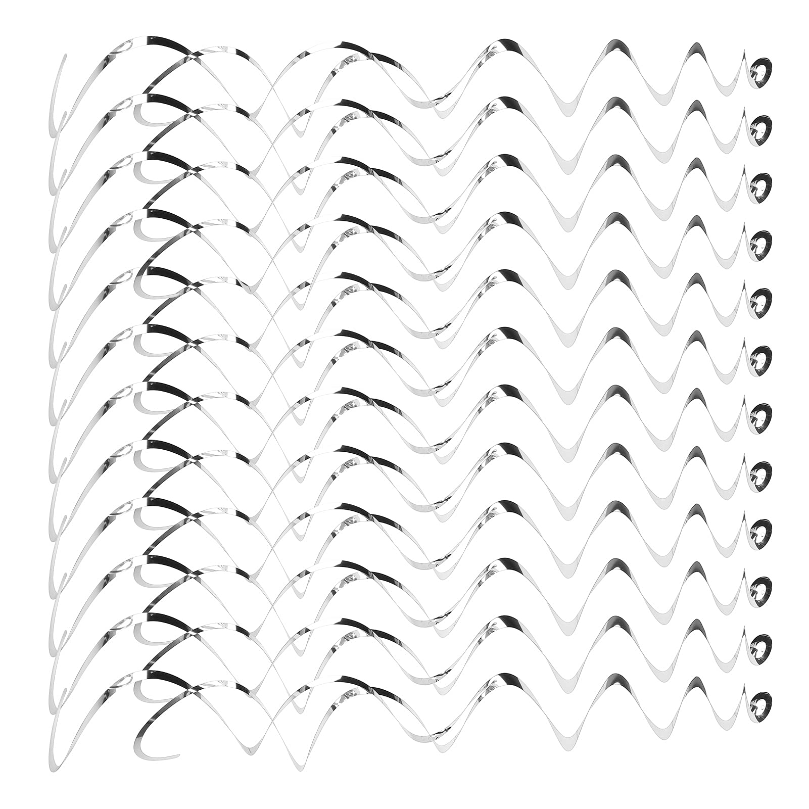 12Pcs Silver Hanging Swirl Party Decorations - Premium DIY Craft Supplies for Holiday, Christmas, Birthday & Wedding Celebrations - Elegant Home & Event Decoration
