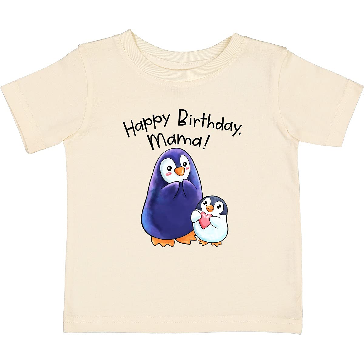 Inktastic Happy Birthday Mama Cute Penguins Toddler T-Shirt - Adorable Kids Birthday Outfit for Parties & Celebrations