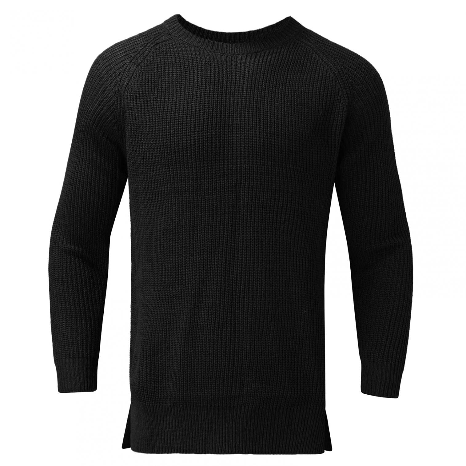 WUAI Men's Slim Fit Crewneck Pullover Sweater - Stylish Knitwear for Casual Wear, Warm Waffle Knit Thermal Jumper Top | Perfect for Fall & Winter Outfits, Office & Weekend Comfort