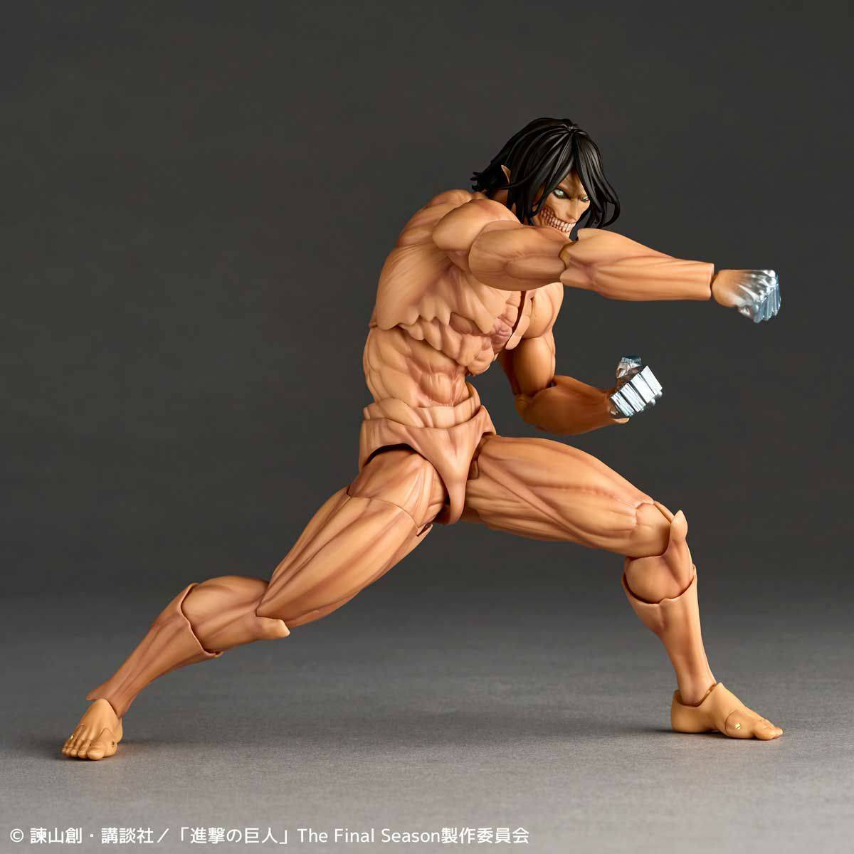Amazing Yamaguchi Revoltech Action Figure - Attack on Titan Eren Yeager (NR057) | Highly Articulated Collectible Anime Figure for Display & Photography | Perfect for Anime Fans & Collectors