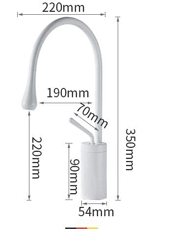 Premium Single Handle Swan Neck Vessel Sink Faucet - Modern White Bathroom Sink Tap for Vanity, Powder Room & Guest Bathroom Decor