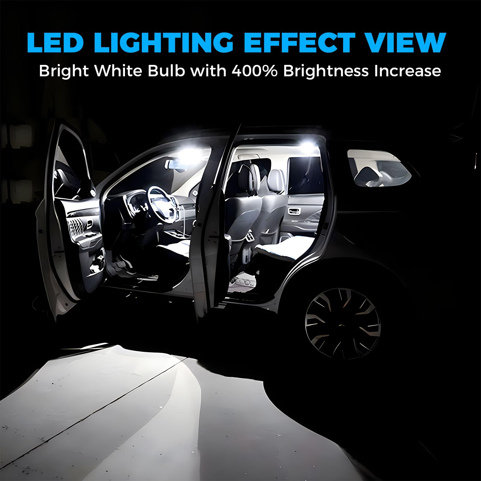 20-Piece LED Interior Light Kit for Jeep Cherokee XJ (1984-2001) - 6000K White LED Bulbs with License Plate Lights & Install Tool - Perfect for Dashboard, Dome, and Interior Lighting Upgrade