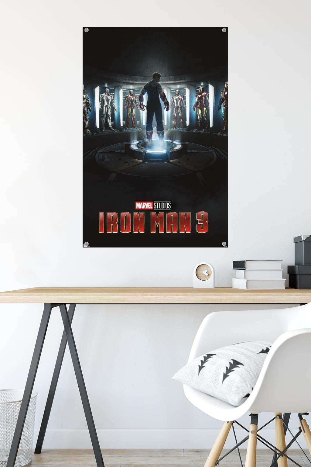 Marvel Iron Man 3 Armor One Sheet Wall Poster with Pushpins - Premium Superhero Movie Decor for Bedroom, Office & Game Room