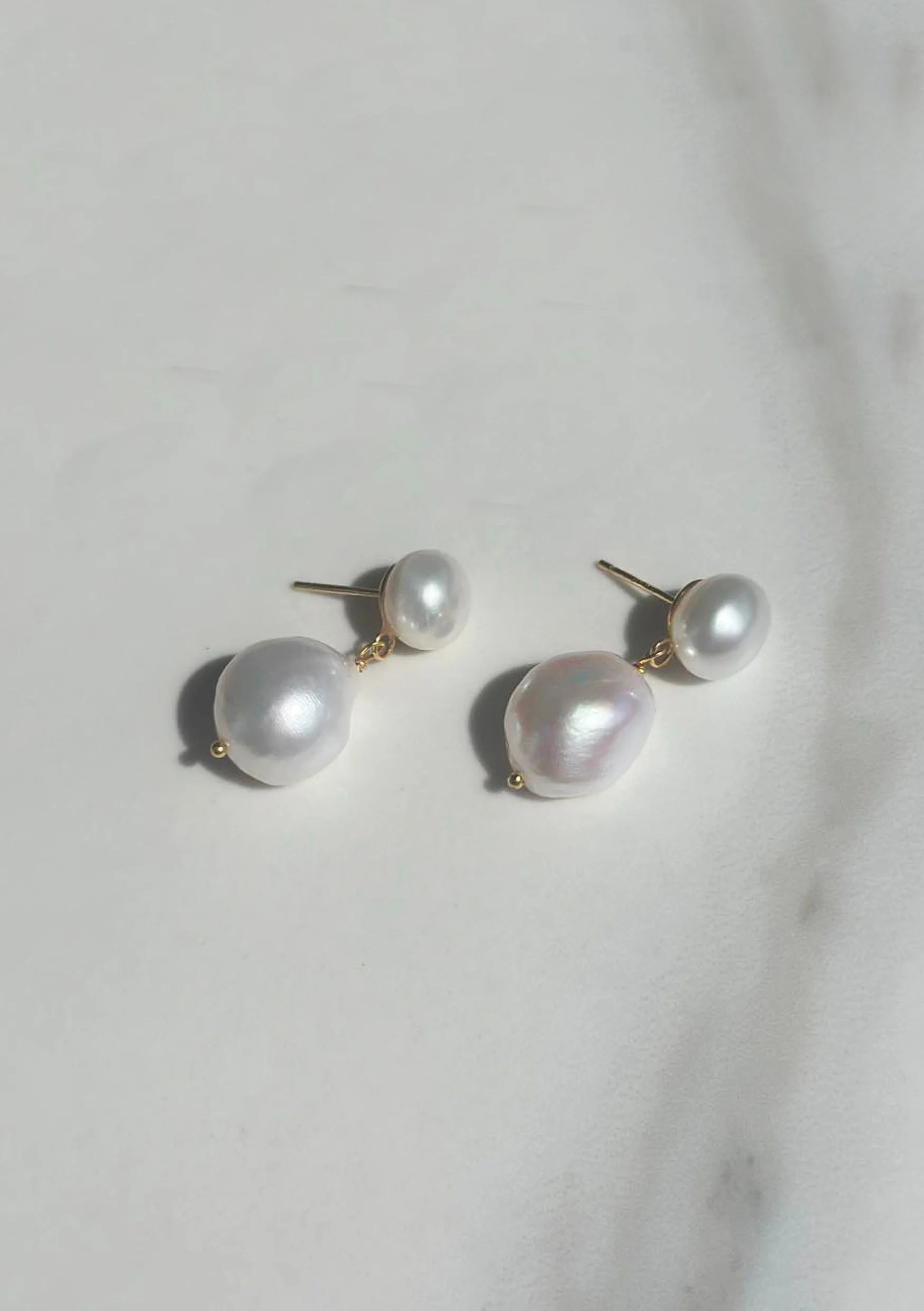 Lola Knight Audrey Pearl Drop Bridal Earrings - 18K Gold Wedding Jewelry for Brides, Bridesmaids & Formal Occasions