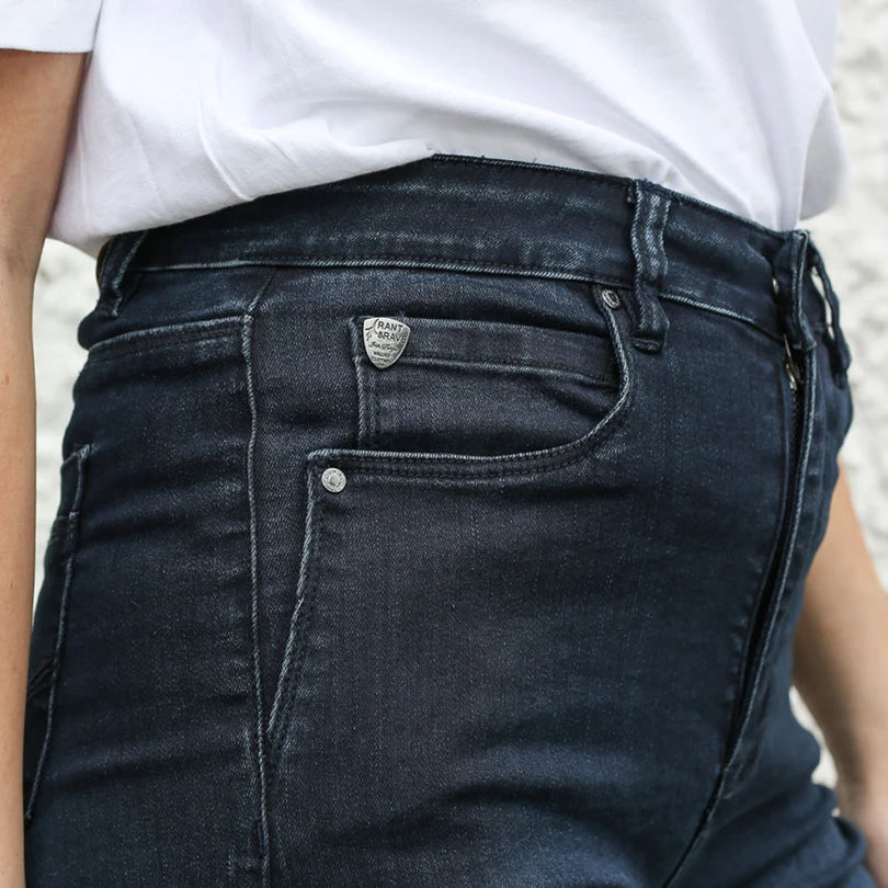 Percy Wide Leg Jeans for Women - High Waisted Denim Shorts in Deep Indigo | Casual Summer Outfit & Boho Style