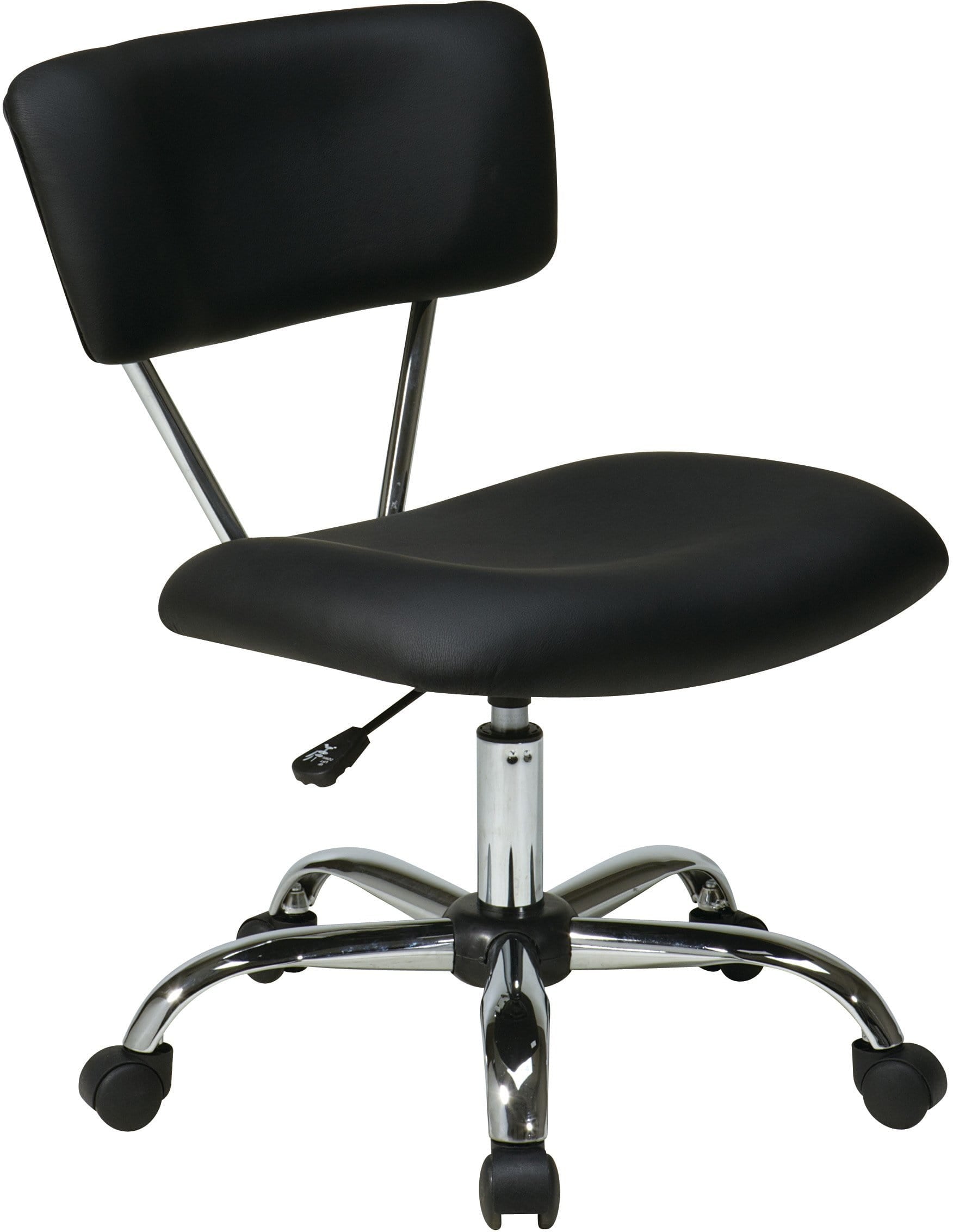 Office Star Ave Six Vista Task Office Chair - Ergonomic Vinyl Swivel Chair with Adjustable Height [ST181] - Perfect for Home Office, Conference Rooms & Workspaces