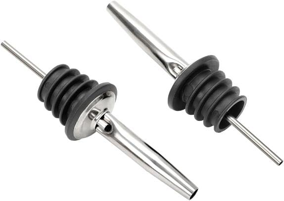 Premium HAZEL Stainless Steel Bottle Pourer - Universal Metal Wine/Liquor Pour Spout for Glass Bottles - Perfect for Bars, Restaurants & Home Entertaining