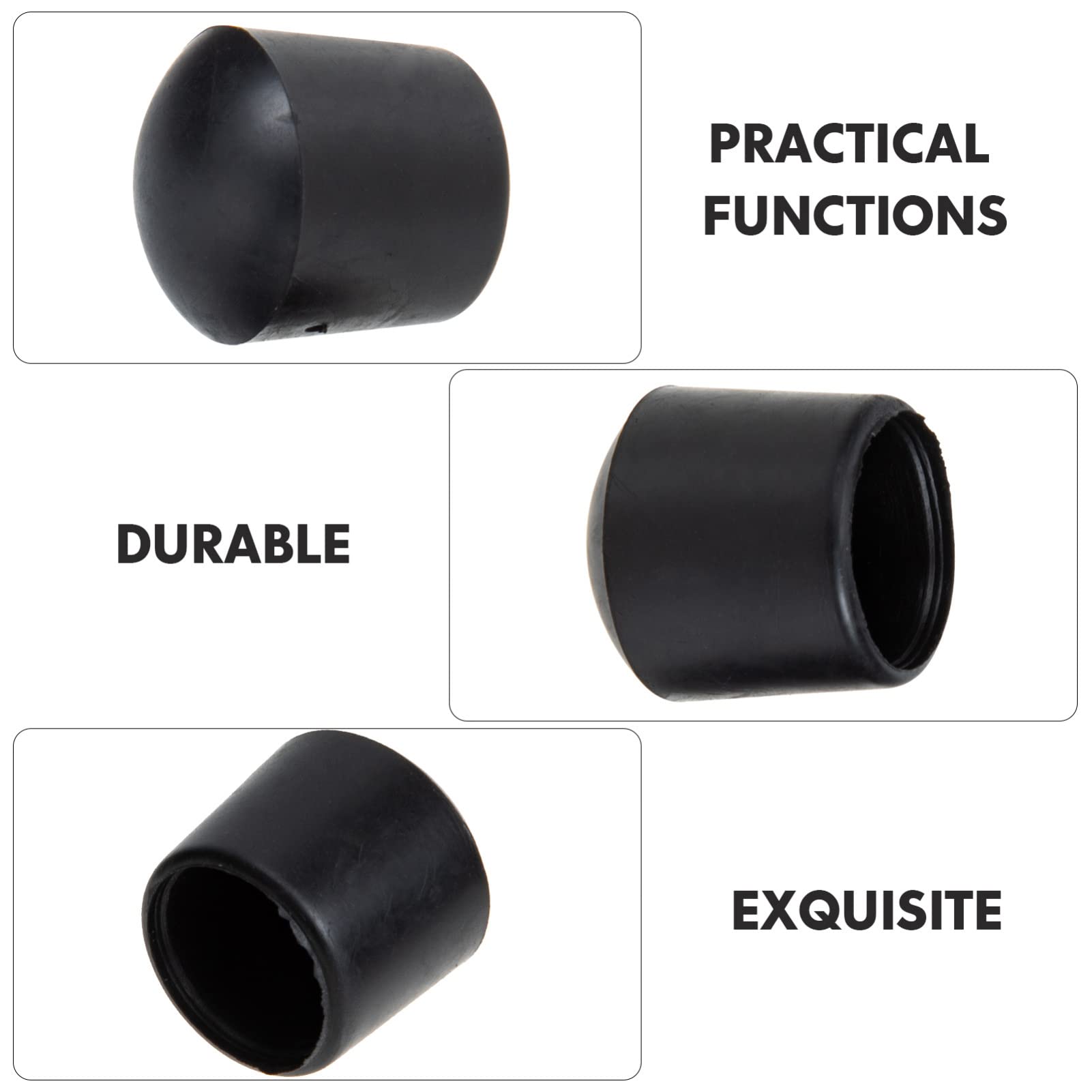 BESPORTBLE 16-Piece Soccer Rod Accessories Set - Replacement Foosball Post Covers, Rubber Caps & Plugs for Table Football Machines | Universal Fit for Iron Foosball Poles | Safety Black End Caps - Perfect for Home Game Rooms, Bars & Arcades