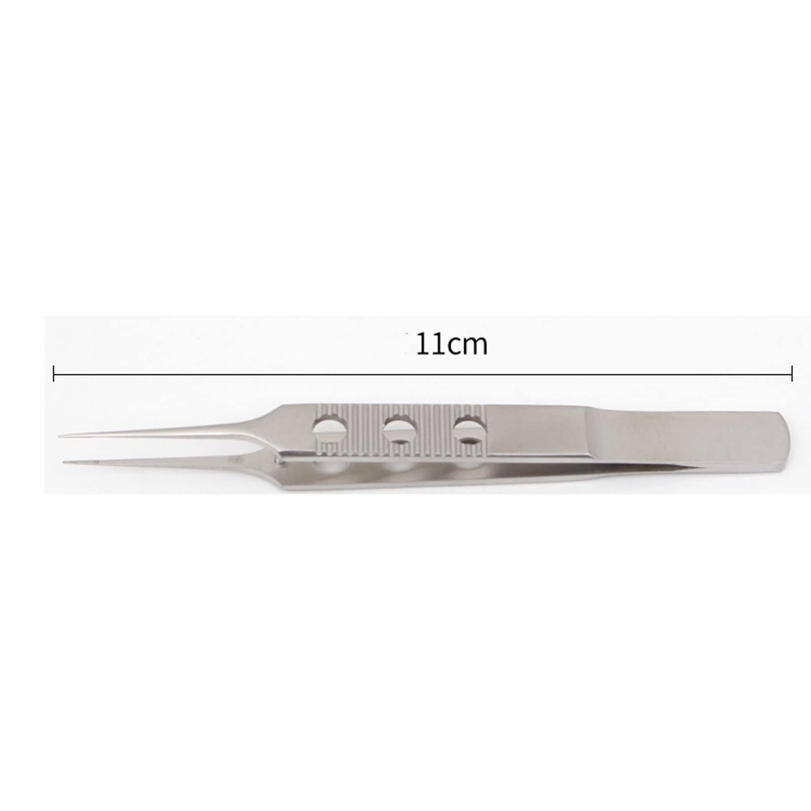 Professional Hair Removal Tweezers - Slotted Micro Tweezers with Teeth & Hooks for Eyebrow Shaping, Thread Removal & Jewelry Handling - Perfect for Beauty Salons, Home Grooming & Gemstone Work