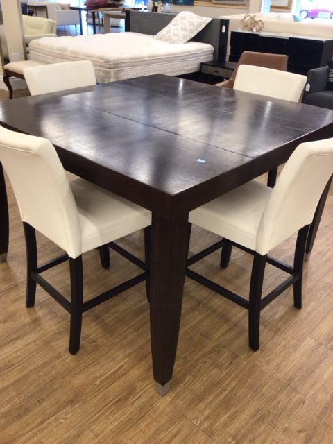 Expandable Bar Height Dining Table - Adjustable Counter Height Table for Kitchen, Breakfast Nook & Small Spaces - Perfect for Apartments, Condos & Outdoor Patios