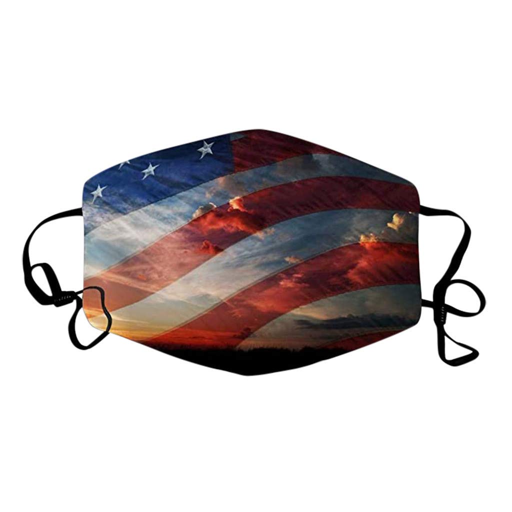 American Flag Face Masks - Washable & Reusable for Outdoor Activities