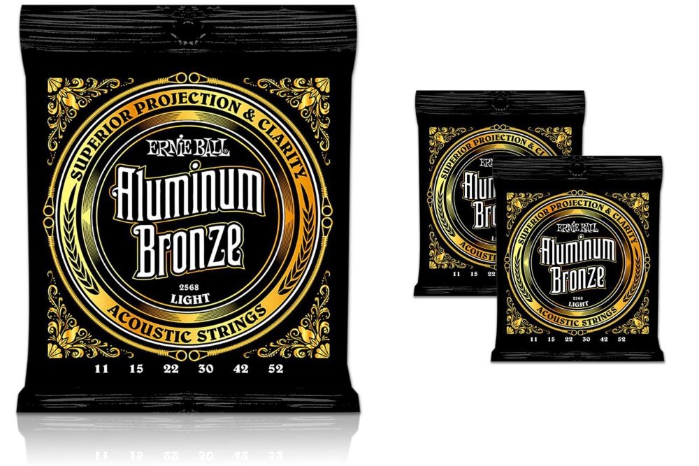 Ernie Ball Aluminum Bronze Light Acoustic Guitar Strings 3-Pack - Best for Folk, Country & Fingerstyle Playing | Durable & Bright Tone