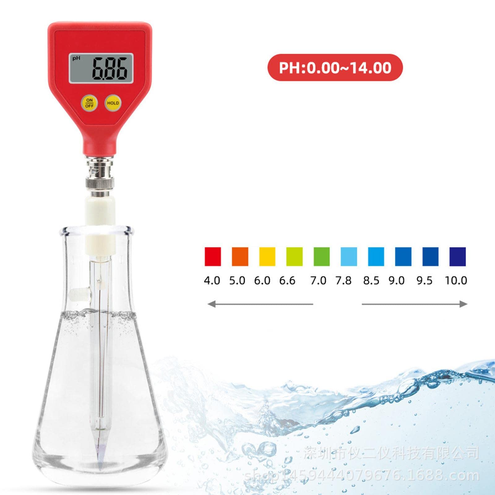 CALANDIS Digital pH Meter - High Accuracy Water Tester for Drinking Water, Hydroponics, Aquariums & Pools | Portable pH Testing Kit for Home, Lab & Outdoor Use