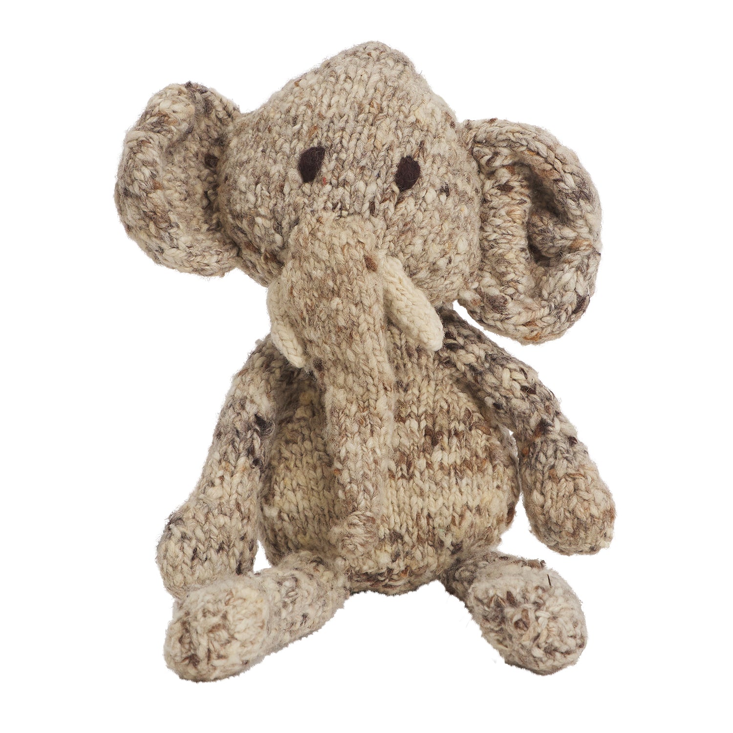 Medium Safari Shelf Elephant - Handmade Wooden Elephant Decor for Home & Office - Perfect for Bookshelf, Desk, or Gift
