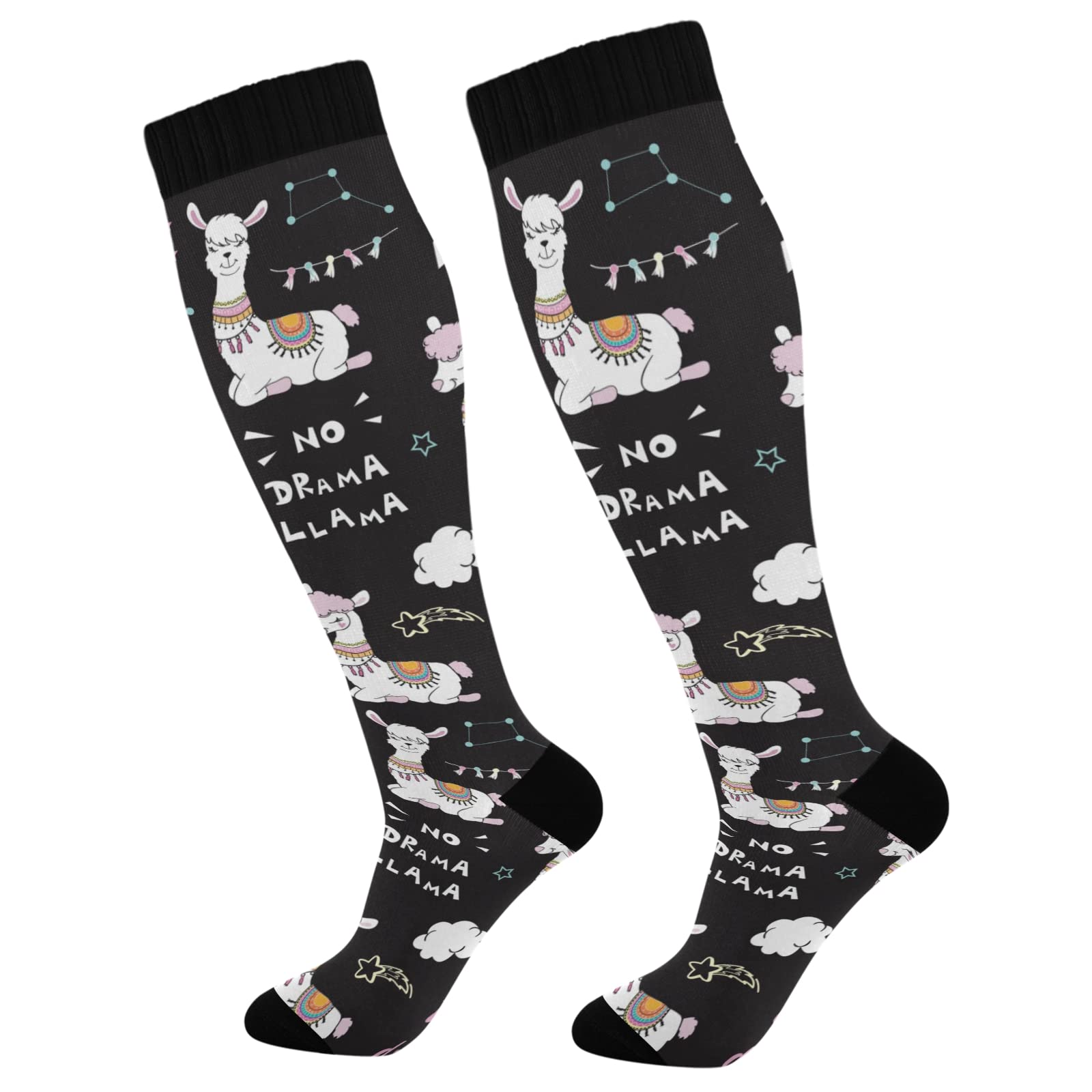 Best Compression Socks for Women & Men - Knee High Calf Support Socks (1 Pair) - Perfect for Running, Travel & Circulation