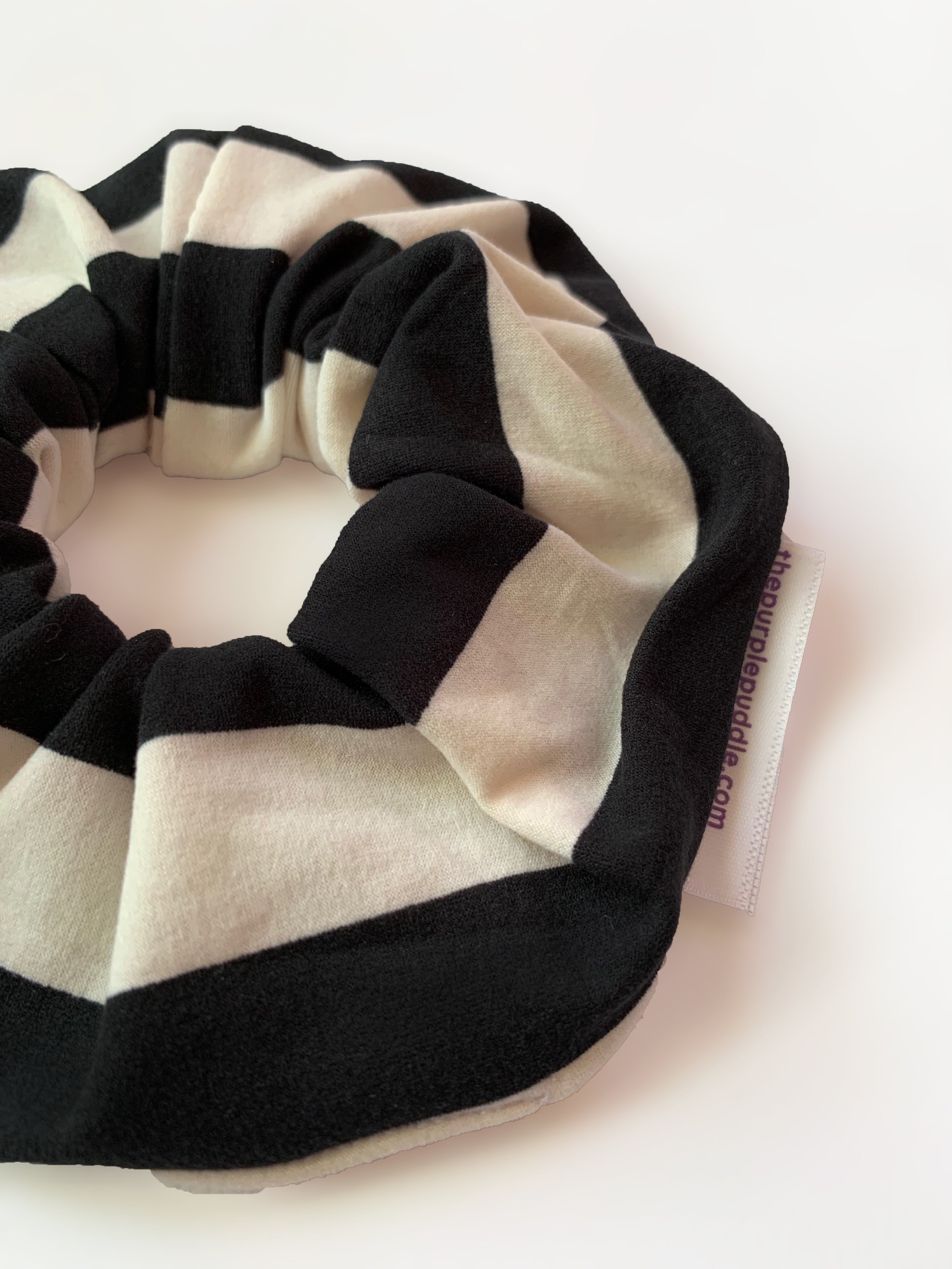 Striped Spectacle Scrunchie Hair Ties - Soft Elastic Hair Accessories for Women & Girls - Perfect for School, Workout, Yoga and Daily Use