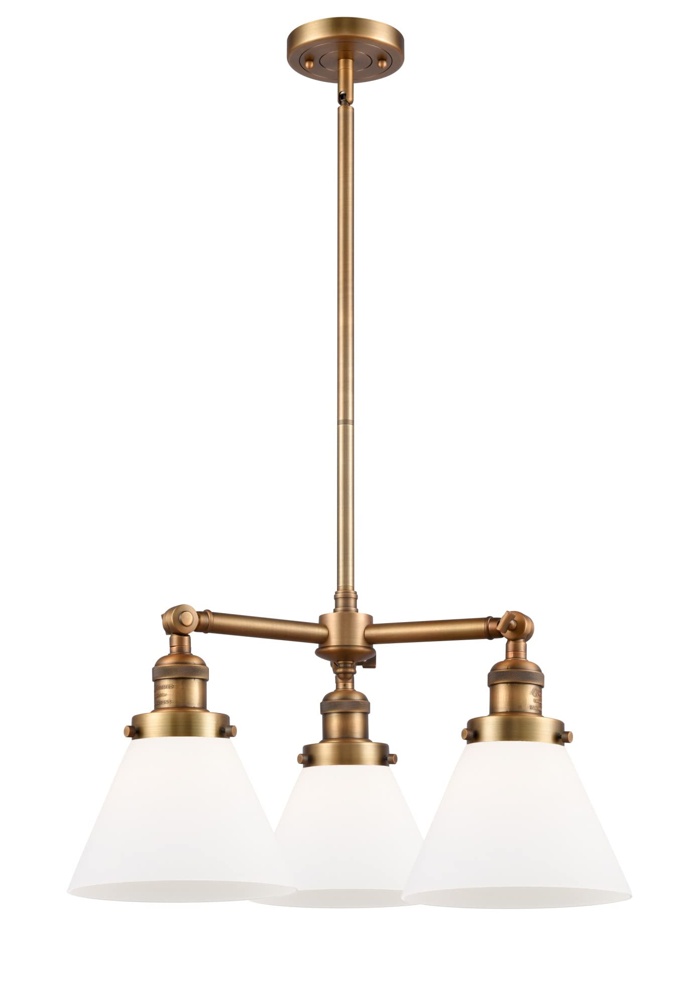 Innovations 207-PC-G42 3-Light Modern Chandelier in Polished Chrome - Elegant Ceiling Lighting Fixture for Dining Room, Bedroom or Living Room