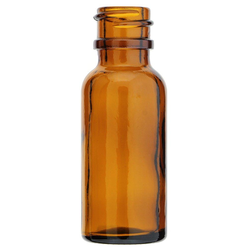 6 Pack 1 oz (30 ml) Boston Round Amber Glass Bottles with Black Poly Cone Lined Caps - Essential Oil, CBD, Tincture & DIY Craft Storage Solution