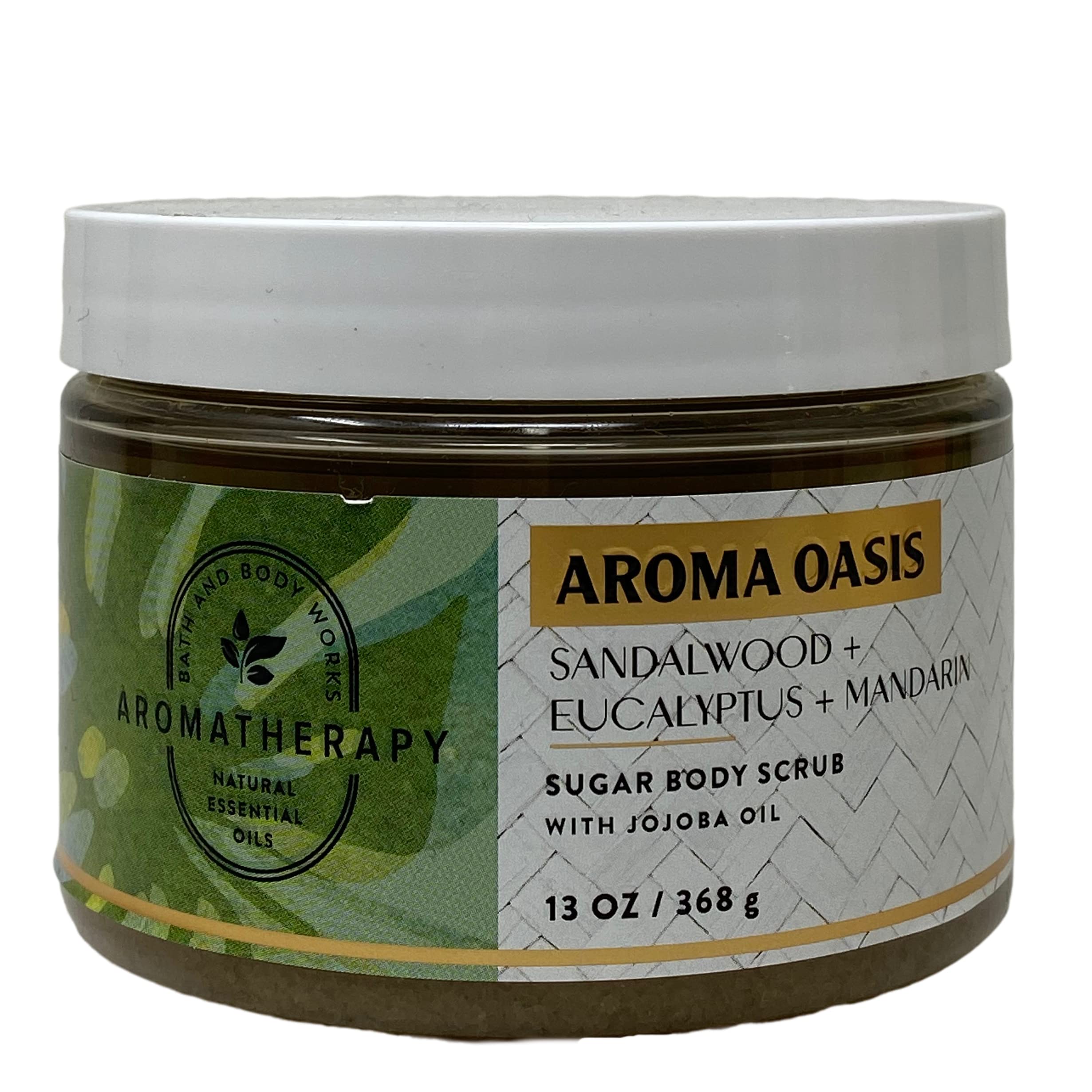 Bath & Body Works Aromatherapy Oasis Sandalwood Eucalyptus Mandarin Body Scrub - 13 oz / 368 g - Exfoliating & Moisturizing for Relaxing Spa & Self-Care at Home