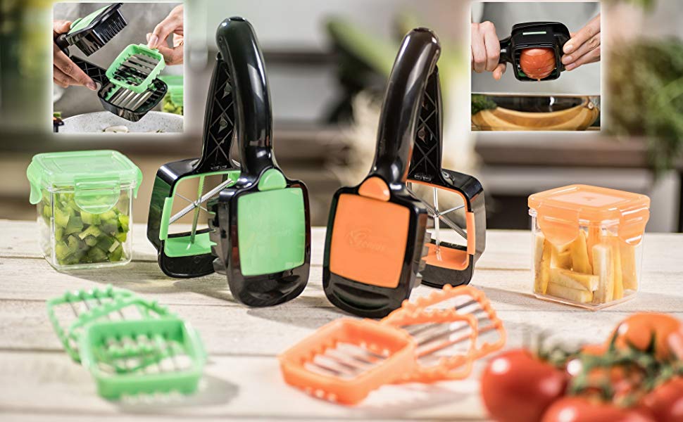 Nicer Dicer Quick - Multifunctional Vegetable Chopper, Dicer & Slicer for Effortless Meal Prep - Perfect for Salads, Stir-Fries & Healthy Cooking at Home