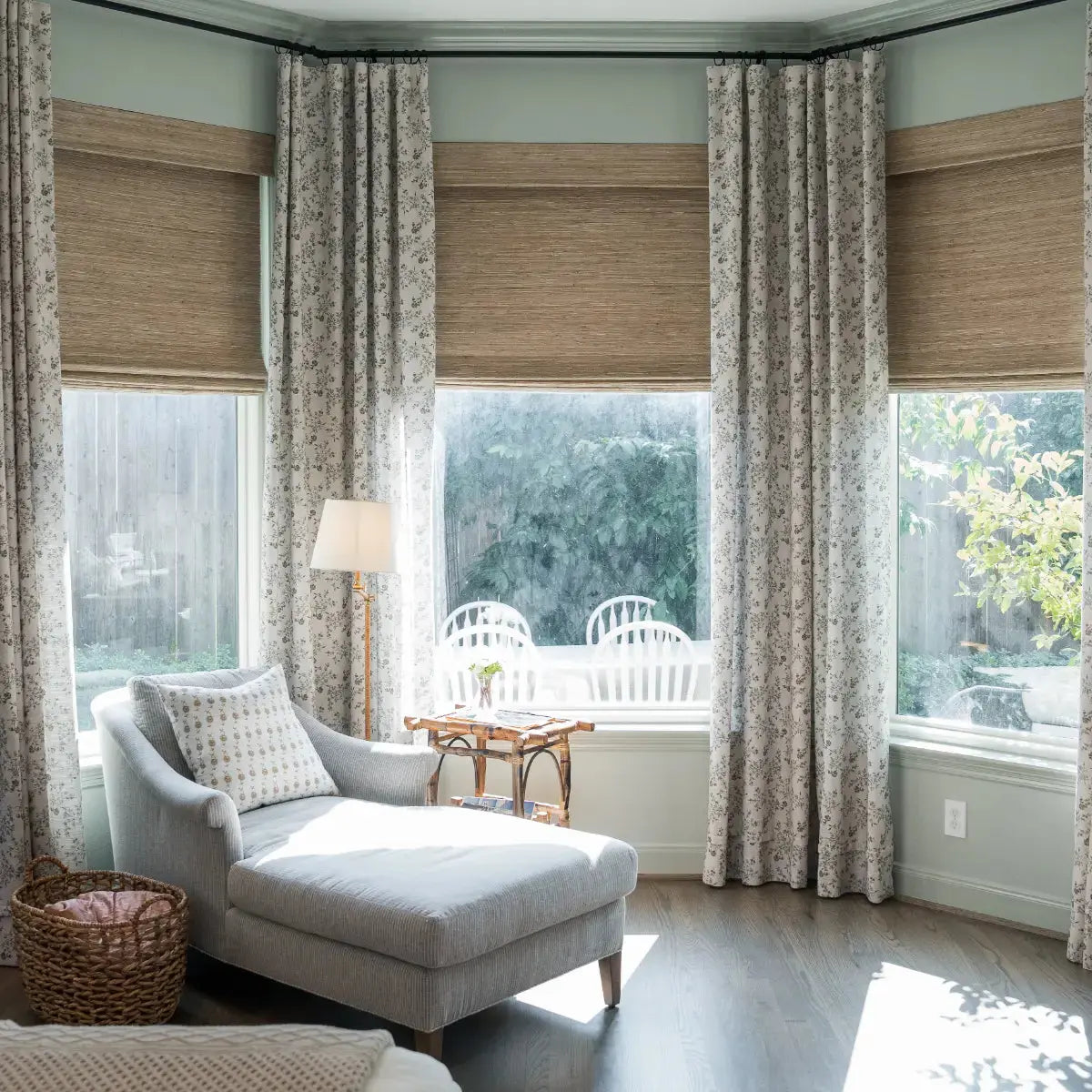 Sara Le Print Linen Drapery Soft Top - Lightweight Linen Curtains for Living Room & Bedroom - Elegant Window Treatment for Home Decor