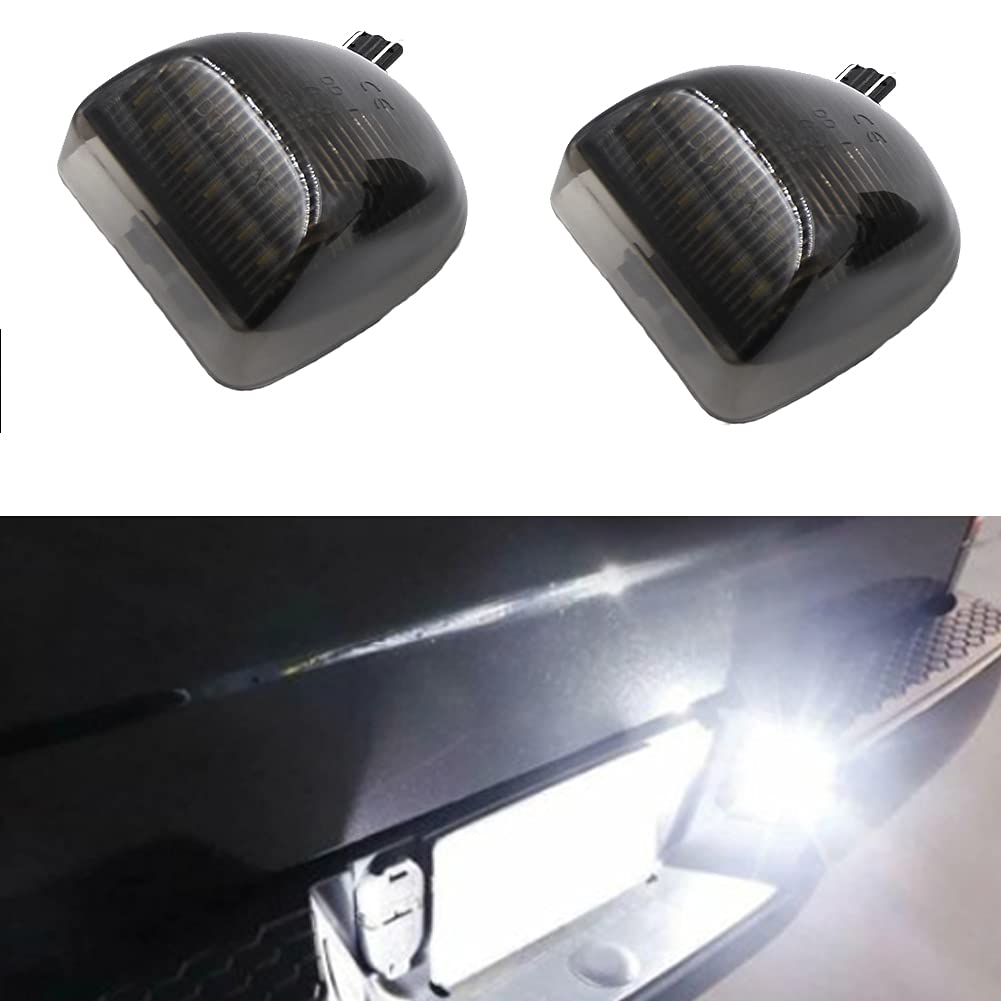 2PCS LED License Plate Light for Chevy Silverado Tahoe Suburban GMC Sierra Yukon - Xenon White Error-Free Number Plate Lamp - Perfect for Night Driving & Enhanced Rear Visibility