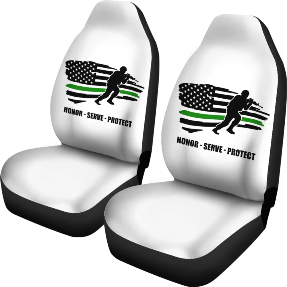 American Flag Military Patriotic Car Seat Covers - Durable USA-Themed Protection for Trucks & SUVs - Perfect for Veterans Day, 4th of July & Patriotic Events