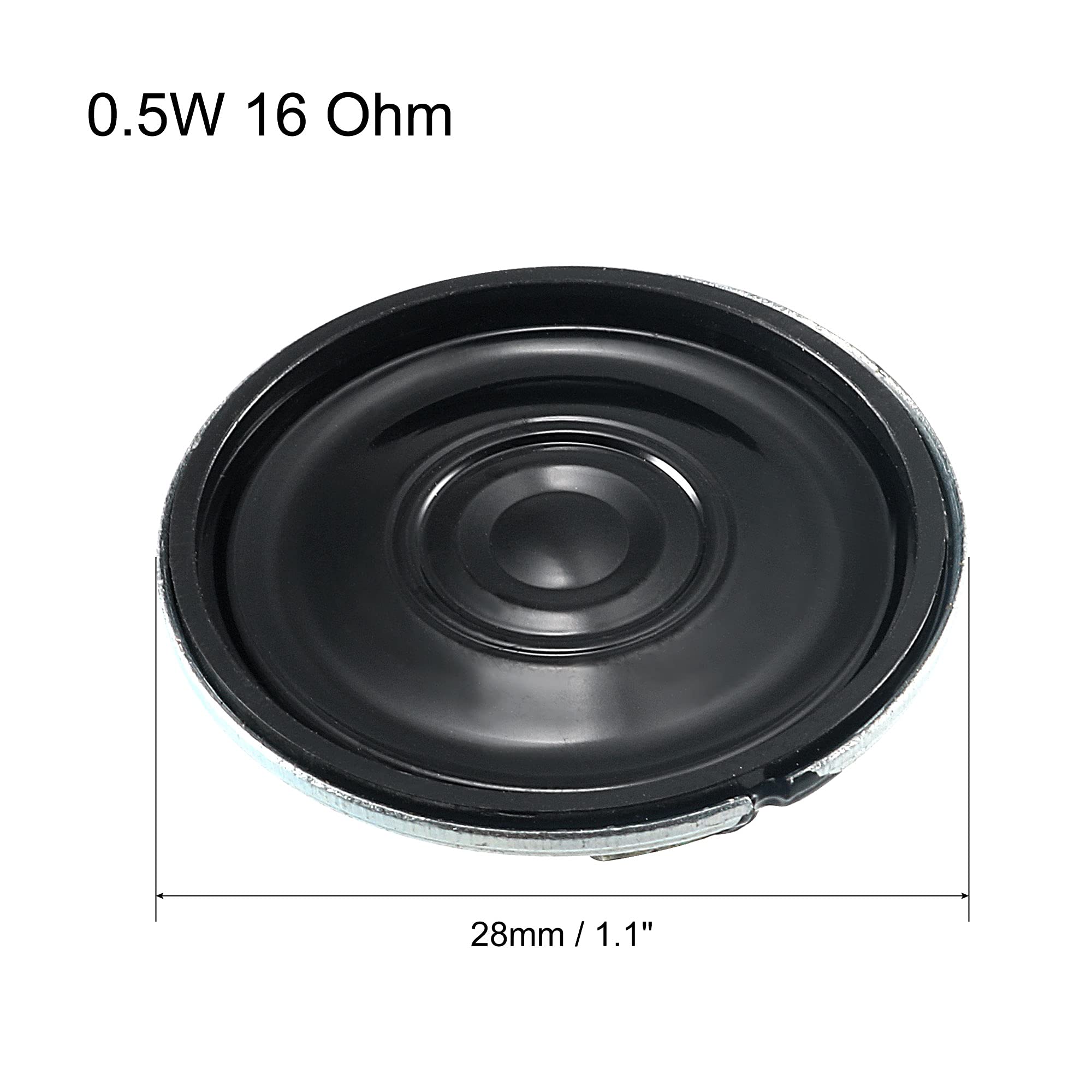 0.5W 16 Ohm Micro Internal Speaker Magnet Loudspeaker 28mm Diameter - 6pcs Set for DIY Electronics, Arduino Projects, and Small Audio Devices