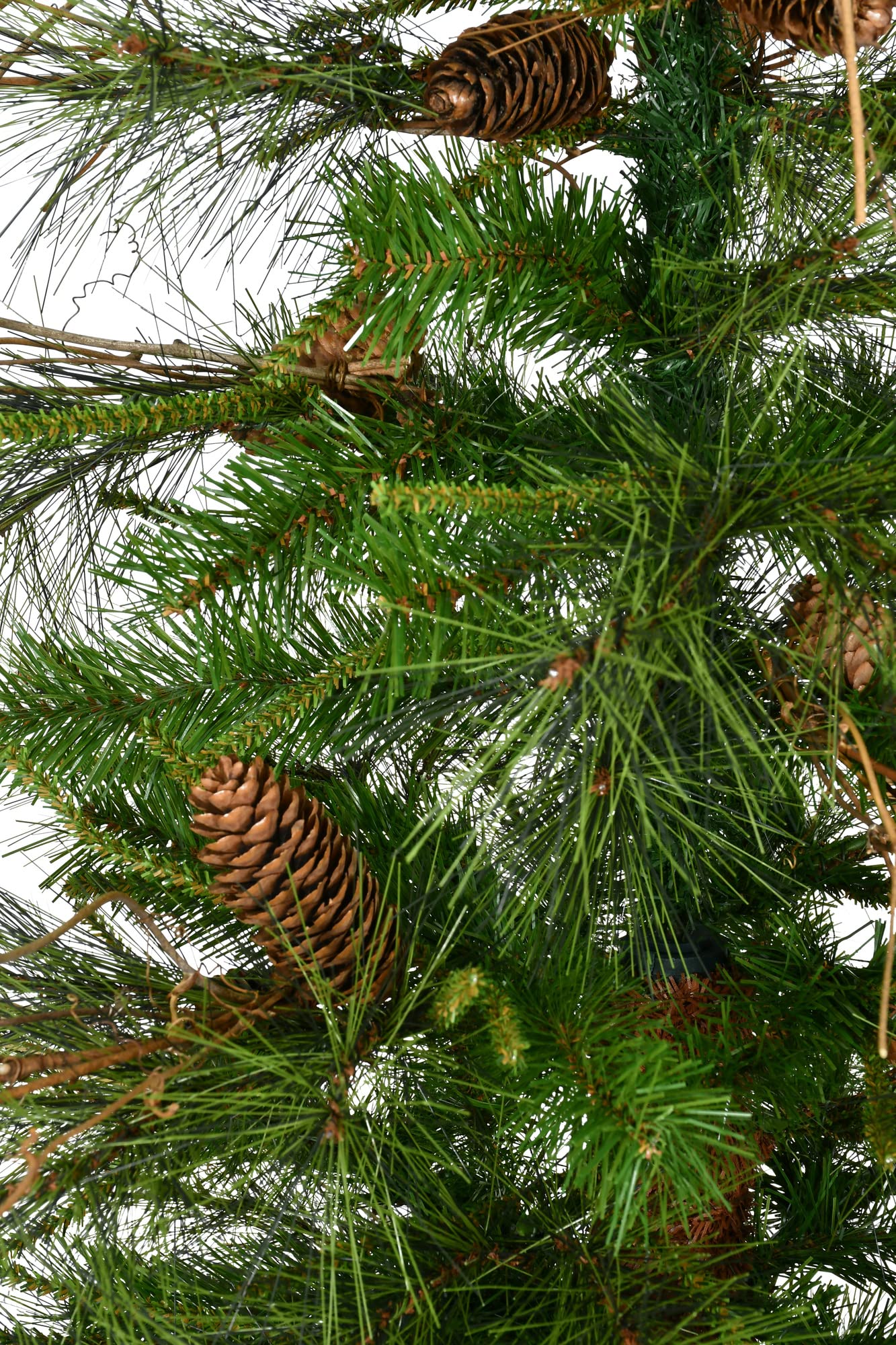 Vickerman 6ft Ashland Artificial Unlit Christmas Tree with Pine Cones - Premium Faux Holiday Decor for Living Room, Office & Seasonal Home Decoration