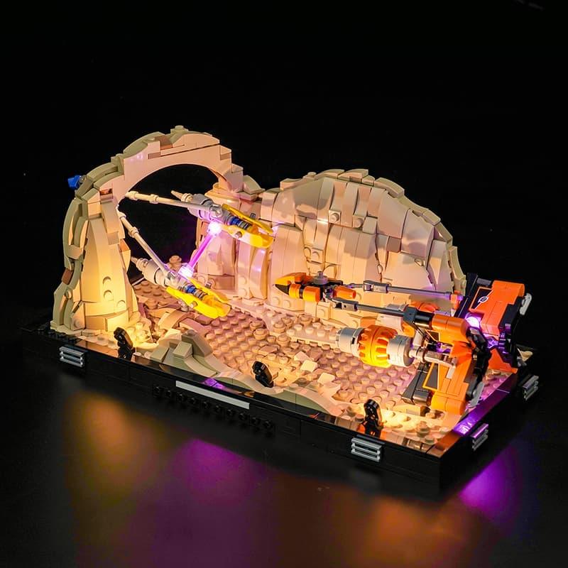 LEGO Star Wars Mos Espa Podrace Diorama 75380 Light Kit - DIY Lighting Set for LEGO Models | Enhance Display for Collectors & Home Decor