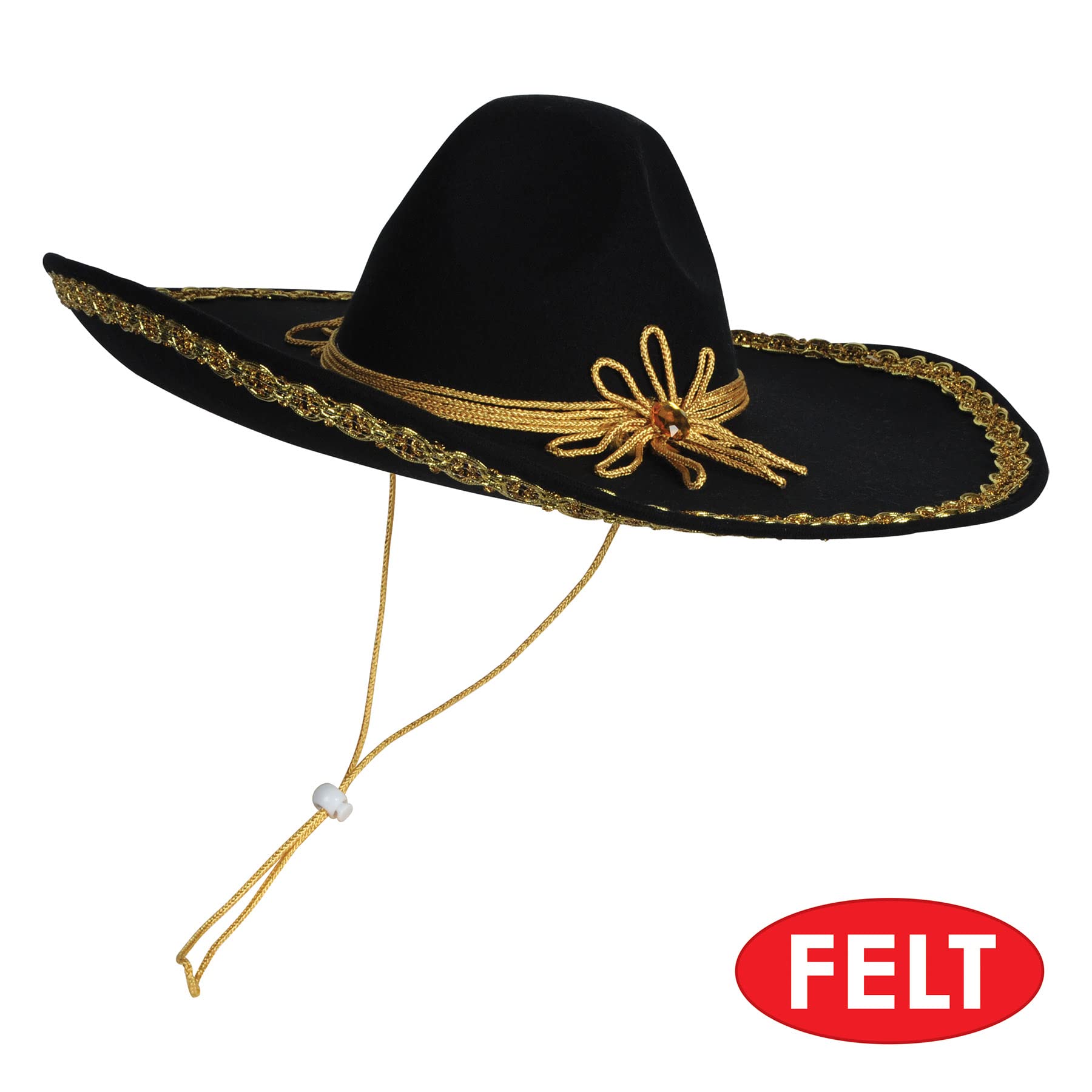 Beistle Felt Sombrero Hats - Mexican Fiesta Party Supplies for Cinco de Mayo, Themed Parties & Costume Accessories