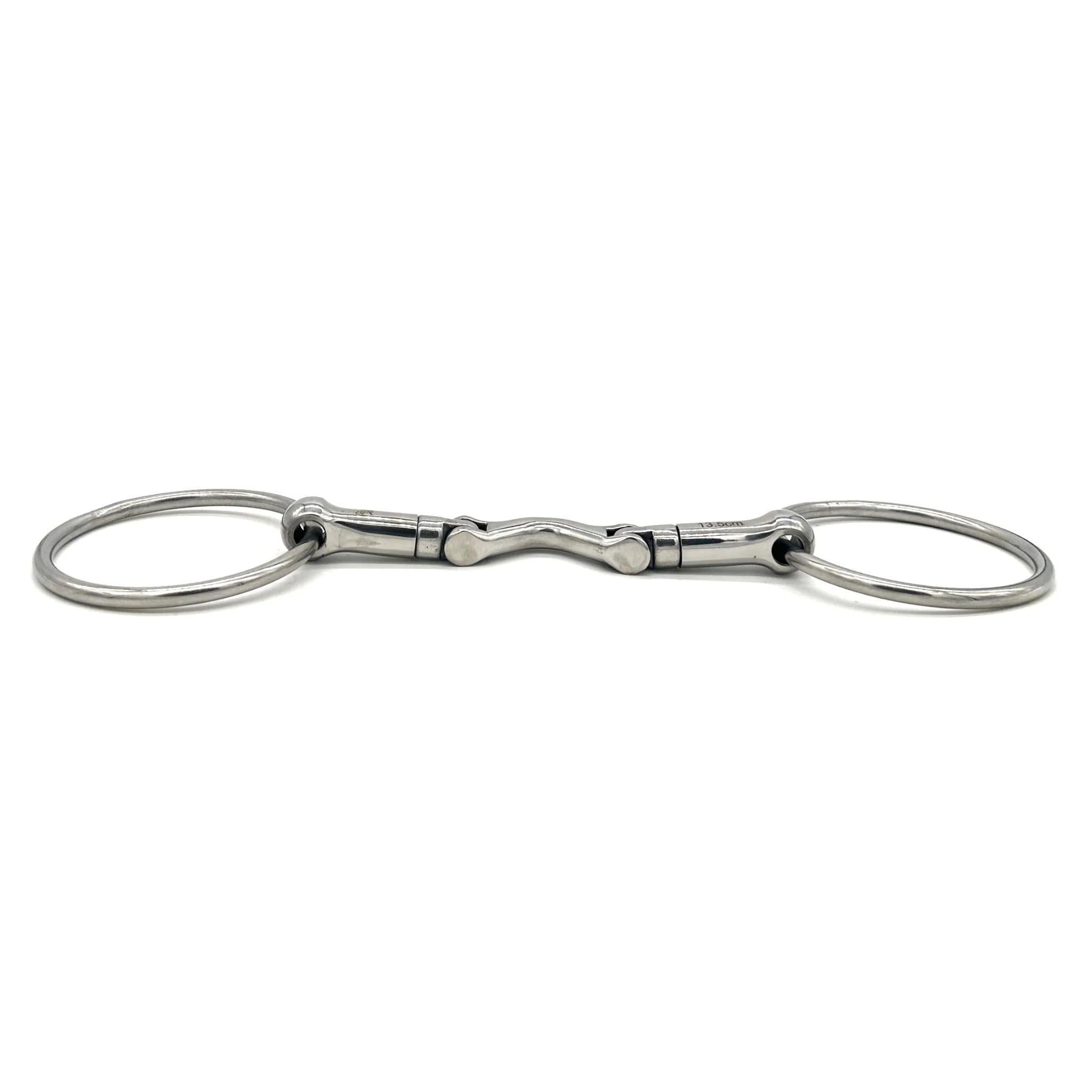 Jake Adams Swivel Port Hinge Loose Ring Bit - Stainless Steel Horse Training Bit for Western & English Riding, Dressage & Trail Riding
