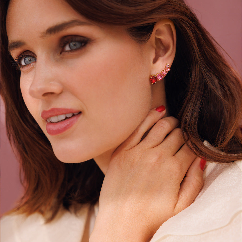 Julie Earrings - Elegant Scarlet Combo Dangle Earrings for Women | Perfect for Parties, Weddings & Date Nights