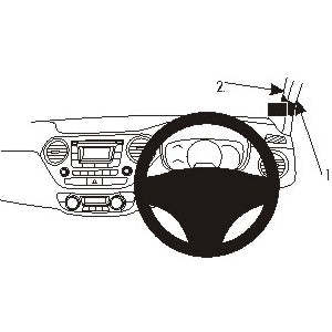ClicOn No Holes Right Hand Dash Mount for Hyundai i10 (2014-2019) - Secure Phone Holder for Safe Driving & Navigation